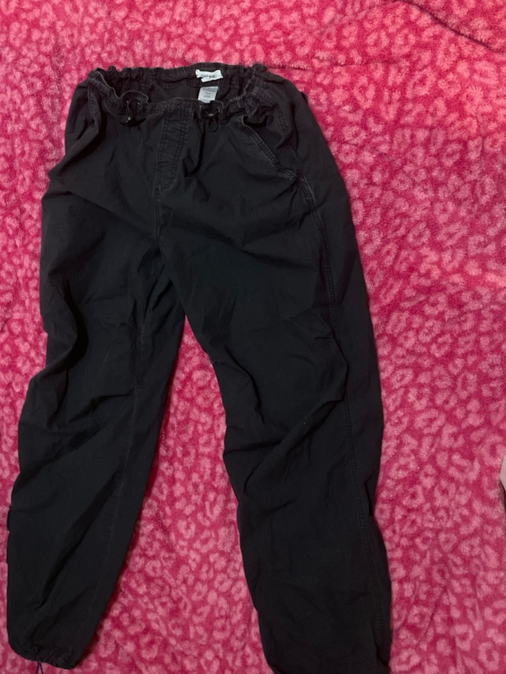 Garage Black Elastic Waist Joggers